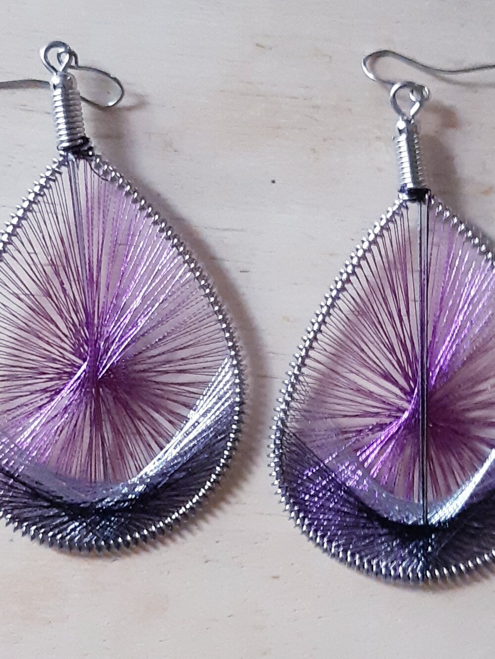 Women's Purple Teardrop Dangle Earrings